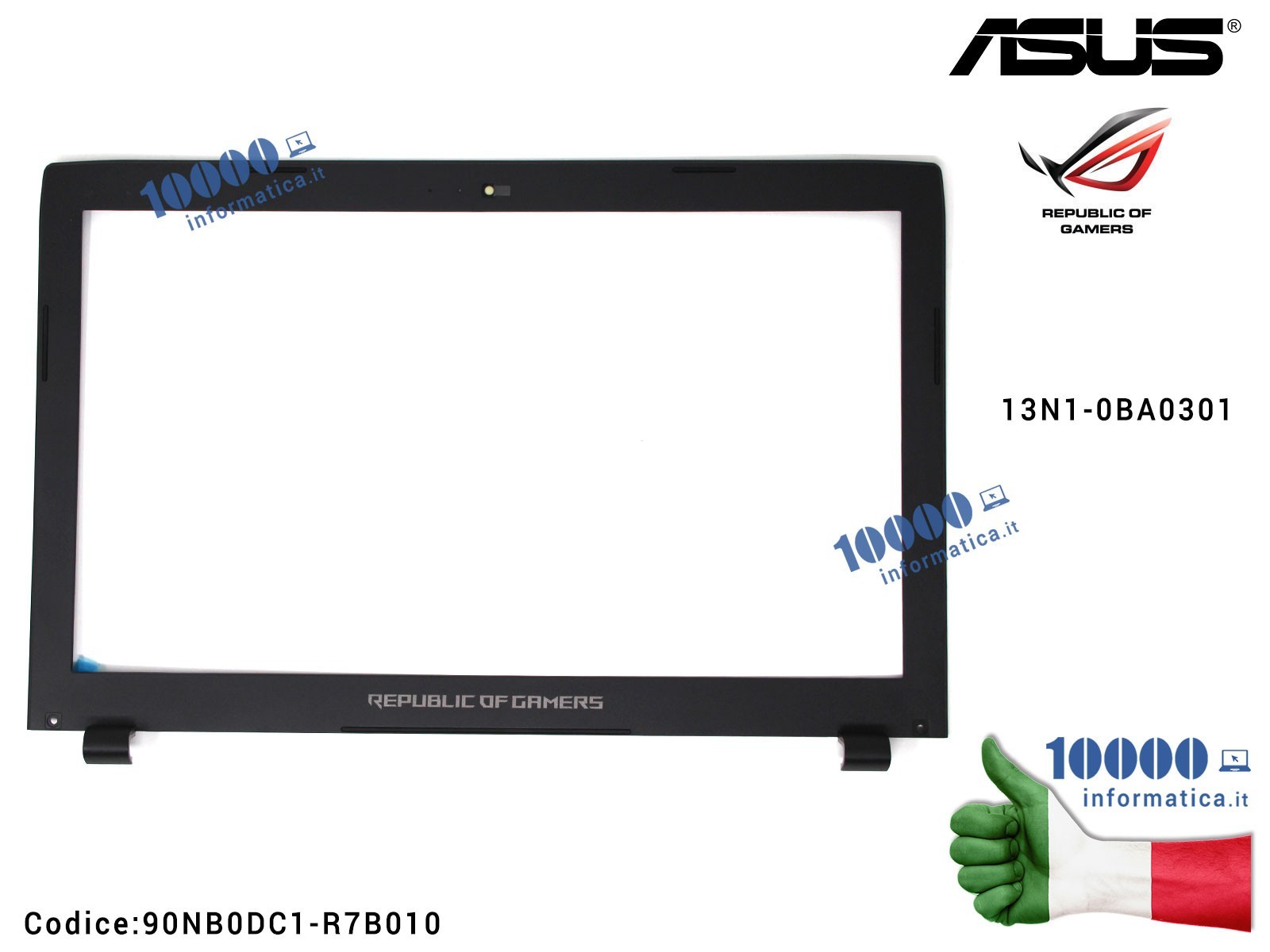 90NB0DC1-R7B010 Cornice Display Bezel LCD ASUS ROG Strix F53VD F53VW ZX53VW G553VW FX552VE FX553VD G553VD GL553VD GL553VE GL5... 90NB0DC1-R7B010 Cornice Display Bezel LCD ASUS ROG Strix F53VD F53VW ZX53VW G553VW FX552VE FX553VD G553VD GL553VD GL553VE GL5...