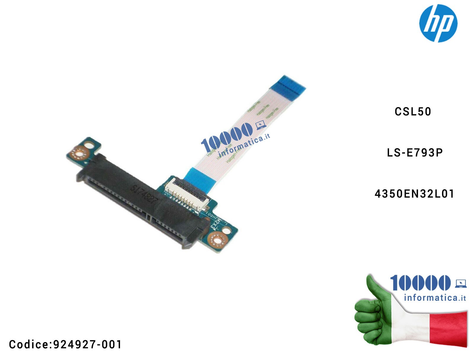 924927-001 Cavo Connettore Hard Disk HDD SATA HP Pavilion 15-BS 15-BW 250 G6 255 G6 TPN-C129 TPN-C130 15-DA 15G-BR 15Q-BU 15Q... 924927-001 Cavo Connettore Hard Disk HDD SATA HP Pavilion 15-BS 15-BW 250 G6 255 G6 TPN-C129 TPN-C130 15-DA 15G-BR 15Q-BU 15Q...
