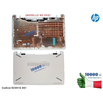 924916-001 Bottom Case Scocca Inferiore [Snow White] HP Pavilion 15-BS 15-BW 250 G6 255 G6 TPN-C129 TPN-C130 (BIANCO) (MODELL...