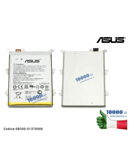 0B200-01370000 Batteria C11P1424 ASUS ZenFone 2 ZE550ML (Z008D) ZE551ML (Z00A) (Z00AD) ZenFone Go ZB552KL (X007D) [3,85V 11,5...