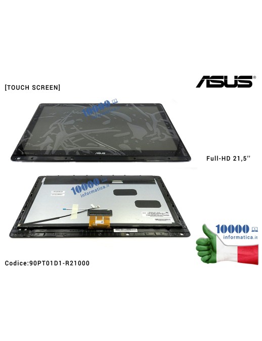 90PT01D1-R21000 Display LCD con Vetro + Touch Screen ASUS All In One Pro Z220IC Z220ICGT Z220ICUT 21,5'' [FHD] M215HNE-L30 C1