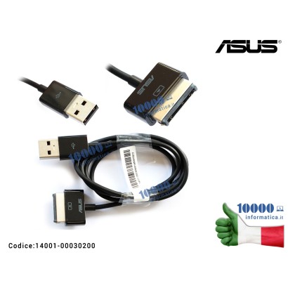14001-00030200 Cavo Dati Ricarica USB ASUS Eee Pad Trasformer TF101 TF201 TF300 TF300T TF700 TF700T SL101 (40 PIN)