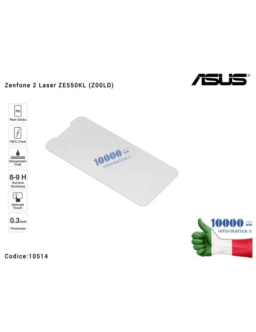 10514 Pellicola in Vetro Temperato 9H 0,33mm per ASUS Zenfone 2 Laser ZE550KL (Z00LD)