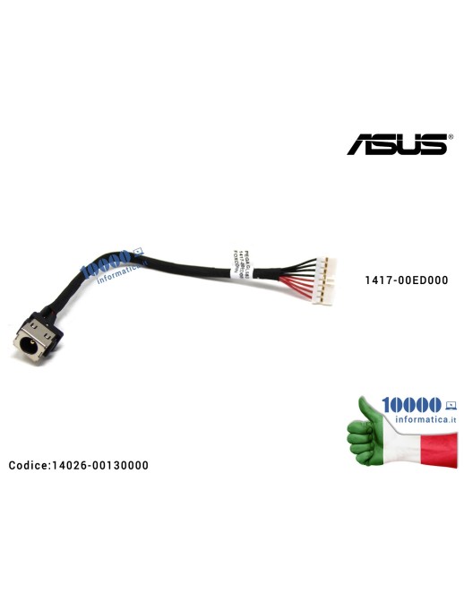 14026-00130000 Connettore DC Power Jack ASUS ROG GL553 FX553 FX553V FX553VD GL553V GL553VD GL553VE GL553VW 1417-00ED000 14026...