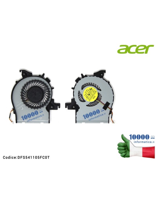 DFS541105FC0T Ventola Fan CPU ACER Aspire E14 ES1-411 ES1-431 [3 PIN] DFS541105FC0T