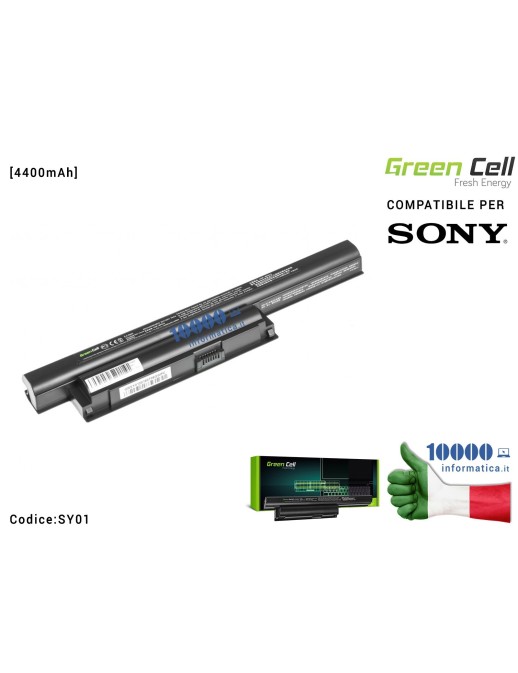 SY01 Batteria VGP-BPS22 Green Cell Compatibile per SONY VPC-EA VPC-EB VPC-EC PCG-91111M PCG-71211M PCG-61211M PCG-71212M [440...