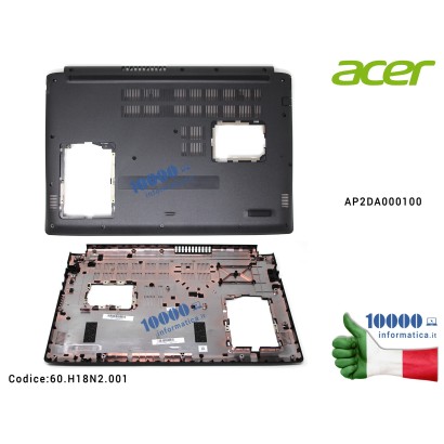 60.H18N2.001 Bottom Case Scocca Inferiore ACER Aspire A315-53 A315-53G AP2DA000100 60.H18N2.001 60H18N2001