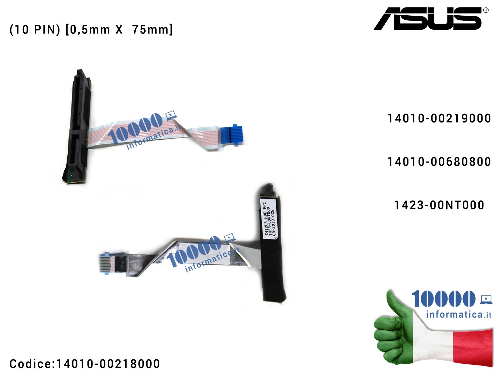 14010-00218000 Cavo Collegamento Hard Disk Connettore HDD SATA FFC ASUS VivoBook 14 F412D F412F F412U S412F S412U X412F X412U... 14010-00218000 Cavo Collegamento Hard Disk Connettore HDD SATA FFC ASUS VivoBook 14 F412D F412F F412U S412F S412U X412F X412U...