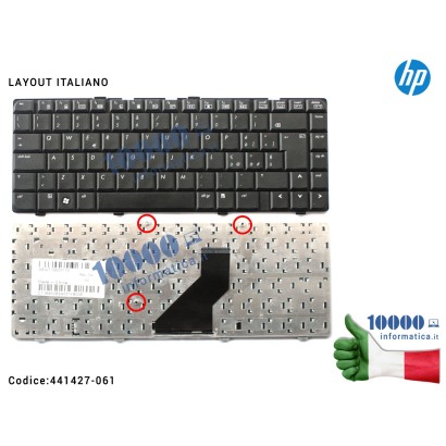 441427-061 Tastiera Italiana HP Pavilion DV6000 DV6100 DV6200 DV6500 DV6700 441427-061 431414-061 441426-001 441427-061 9J.N8...