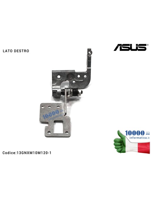 13GNXM10M120-1 Cerniera Hinge [DX] ASUS K52 X52 K52F K52J K52JC K52JR K52JT K52N X52F X52J X52JC [LATO DESTRO] 13GNXM10M120 1...