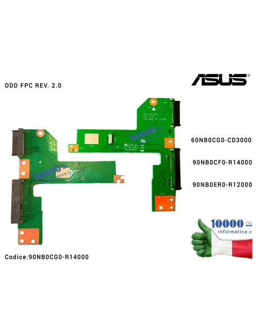 90NB0CG0-R14000 Connettore HDD Board Hard Disk Scheda Lettore Ottico ASUS X541U X541UV X541UVK X541UAK 60NB0CG0-CD3000 90NB0C...