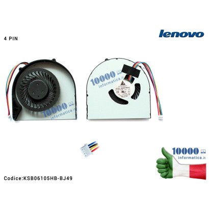 KSB06105HB-BJ49 Ventola Fan CPU LENOVO B480 B480A B485-B490 B590 M490 M495 E49 KSB06105HB-BJ49