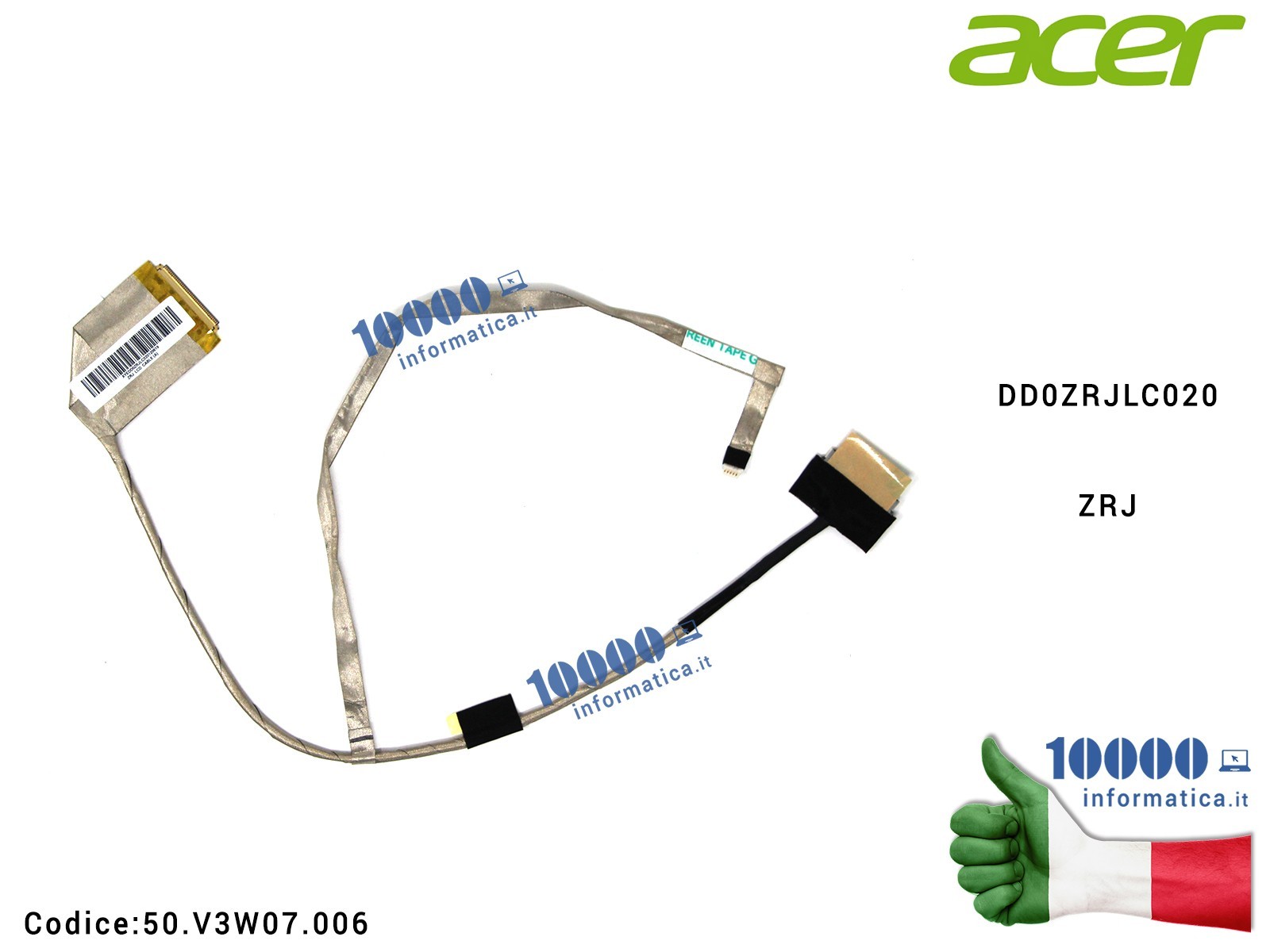 50.V3W07.006 Cavo Flat LCD ACER TravelMate 5360 5360G 5760 5760G 5760Z 5760ZG 5360 TM5360 TM5360G TM5760 TM5760G TM5760Z TM57... 50.V3W07.006 Cavo Flat LCD ACER TravelMate 5360 5360G 5760 5760G 5760Z 5760ZG 5360 TM5360 TM5360G TM5760 TM5760G TM5760Z TM57...
