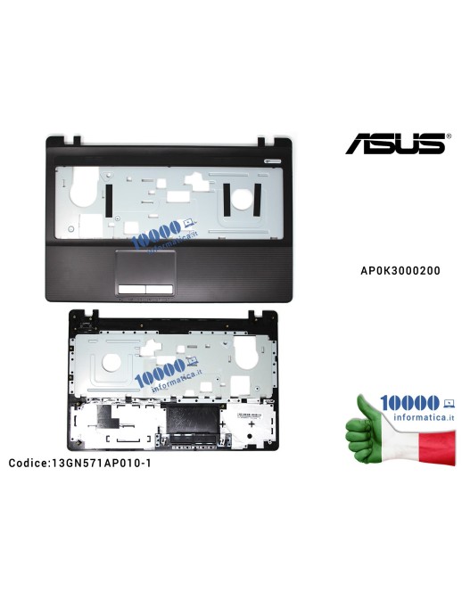 13GN571AP010-1 Top Case Superiore Palmrest Upper ASUS K53 K53T K53U A53 X53U X53B K53B K53BY A53U X53Z AP0K3000200