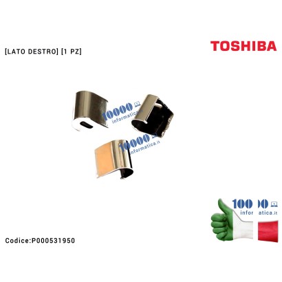 P000531950 Copri Cerniera Cover Hinge [DX] TOSHIBA Portégé R700 R830 Satellite R630 R830 [LATO DESTRO] Hinge Cap Right