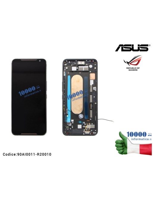 90AI0011-R20010 Display LCD con Vetro Touch Screen ASUS ROG Phone II Strix Edition (ZS660KL)