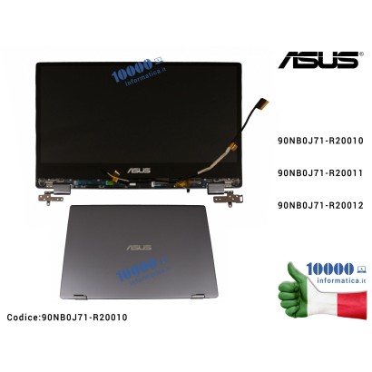 90NB0J71-R20010 Display Assembly Modulo Touch Screen + Cover LCD + Cerniere ASUS VivoBook Flip 14 TP412U TP412UA TP412F TP412...