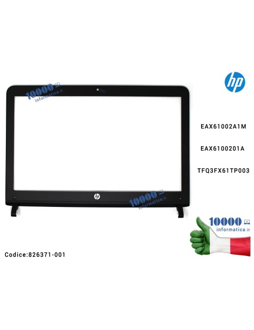 826371-001 Cornice Display Bezel LCD HP ProBook 430 G3 [per modello CON WEBCAM] EAX61002A1MEAX6100201A TFQ3FX61TP003