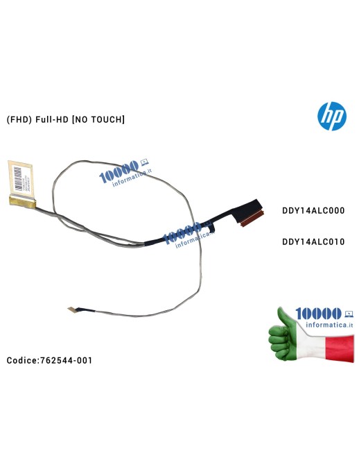 762544-001 Cavo Flat LCD HP Pavilion 15-P Envy 15-K (Full-HD) [NO TOUCH] DDY14ALC010 DDY14ALC000 762544-001
