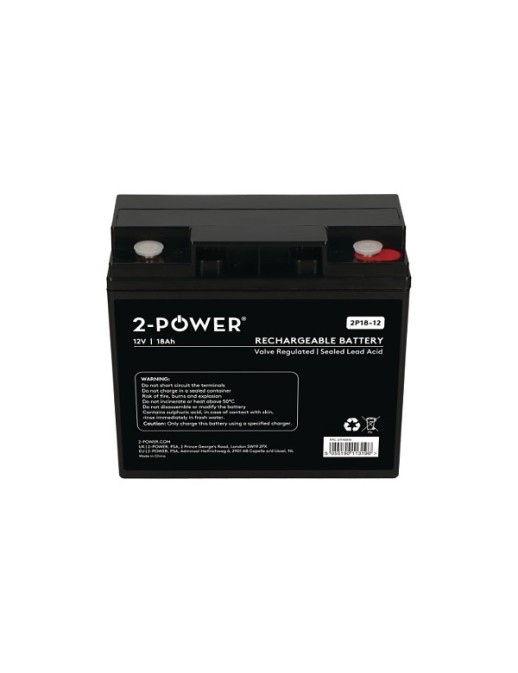2P18-12T12 2-Power 12V 18Ah VRLA Batteria Adatto per Multiple UPS Applications