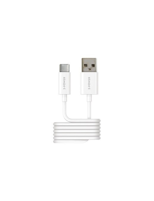 2PUC1M01W 2-Power 1M USB-A to USB-C USB Cavo Various Applications Powered by USB