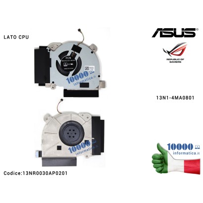 13NR0030AP0201 Ventola di Raffreddamento Fan CPU ASUS ROG Zephyrus GM501G GM501GS GM501GM 13N1-4MA0801