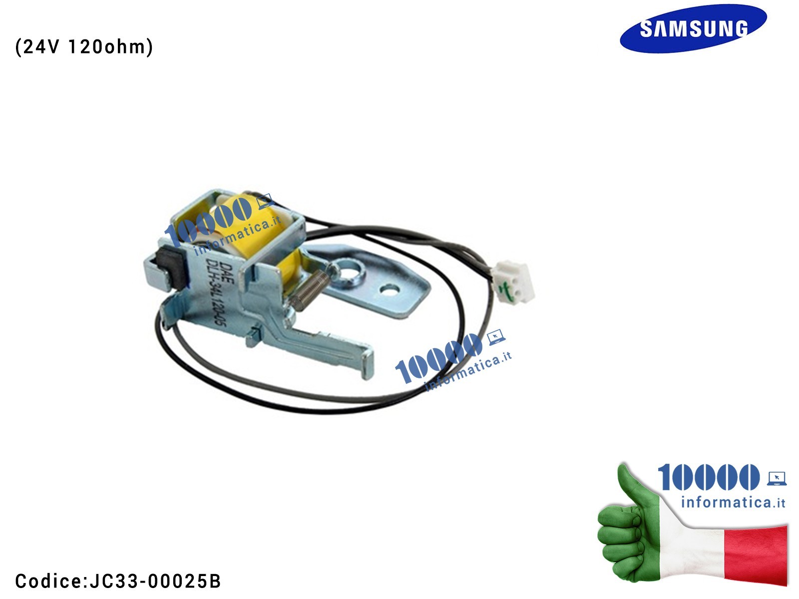JC33-00025B Solenoide SAMSUNG SCX-5135ND (24V 120ohm) CLP-365 CLX-3305FN 3305W JC33-00025B ML2525 2525W 2545 SCX 4600 SCX4623... JC33-00025B Solenoide SAMSUNG SCX-5135ND (24V 120ohm) CLP-365 CLX-3305FN 3305W JC33-00025B ML2525 2525W 2545 SCX 4600 SCX4623...