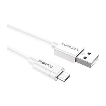 USB5023W Duracell USB-A to Micro USB Cavo 2m Adatto per Android Micro USB Phones/Tablets