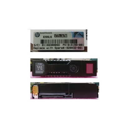820032-001 SPS-DRV HDD 8TB 12G 7.2K LFF SAS MDL SC