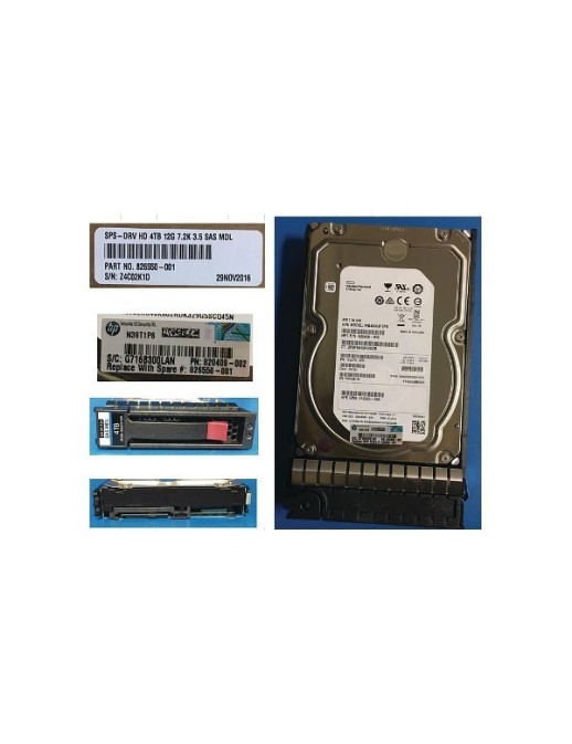 826550-001 SPS-DRV HD 4TB 12G 7.2K 3.5 SAS MDL