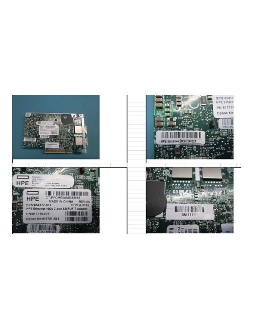 854177-001 SPS-PCA FLR Adp G3 2p 10GbE BT BCM57406