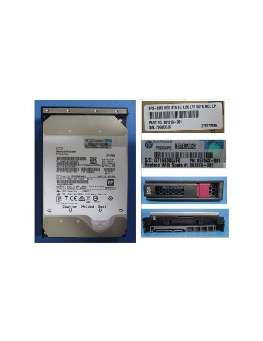 861596-B21 SPS-DRV HDD 8TB 6G 7.2K LFF SATA MDL LP - sostituito con HPE spare part:861610-001