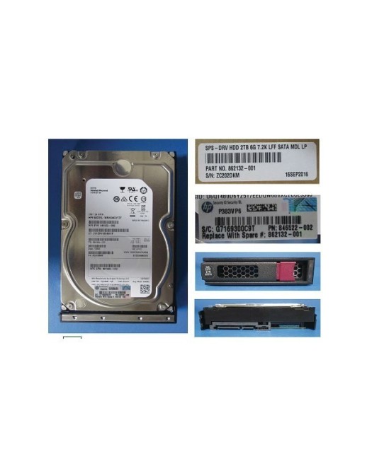 862132-001 SPS-DRV HDD 2TB 6G 7.2K LFF SATA MDL LP