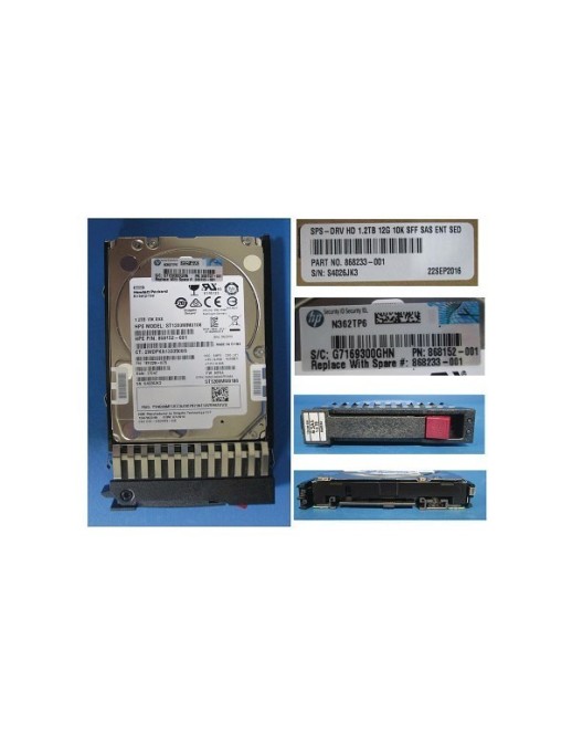 868233-001 SPS-DRV HD 1.2TB 12G 10K SFF SAS ENT SED