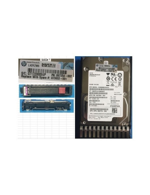 872844-B21 SPS-DRV HDD 600GB 12G 15K SFF SAS - sostituito con HPE spare part:873032-001