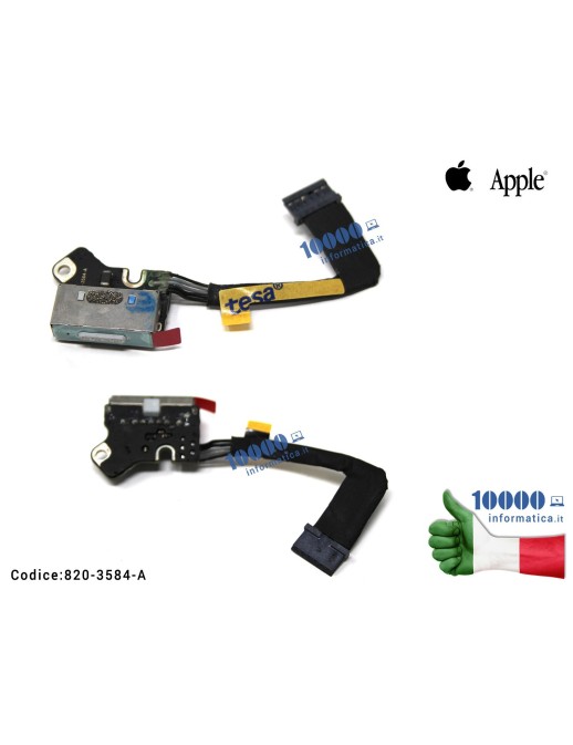 820-3584-A Connettore di Alimentazione DC Power Jack MackBook Pro A1502 (2013) (2014) (2015) MagSafe 2 ME864 ME865 820-3584-A...