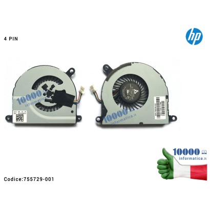 755729-001 Ventola di Raffreddamento Fan CPU HP Pavilion 11-N X360 310 G1 EG50050S1-C470-S9A