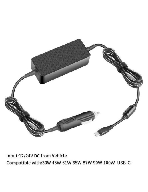 MBXUSBC-DC0004 CoreParts USB-C Car Charger 100W 5V2A-20V5A USB PD3.0 Plug:USB-C Input: 12-24V 5A Output:5V3A ,9V3A ,12V3A 15V3A 