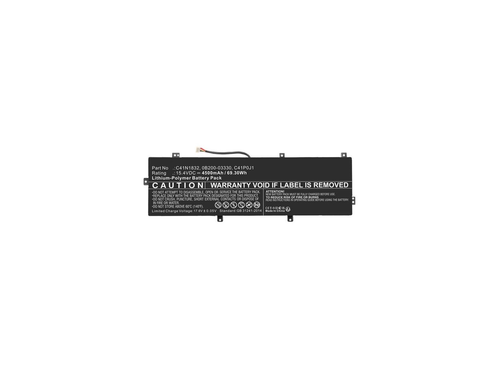 MBXAS-BA0339 CoreParts Batteria for Asus Notebook 69.30Wh Li-Polymer 15.4V 4500mAh Black for P3540FB Pro P3540FA PRO P3540FB PX5 MBXAS-BA0339 CoreParts Batteria for Asus Notebook 69.30Wh Li-Polymer 15.4V 4500mAh Black for P3540FB Pro P3540FA PRO P3540FB PX5
