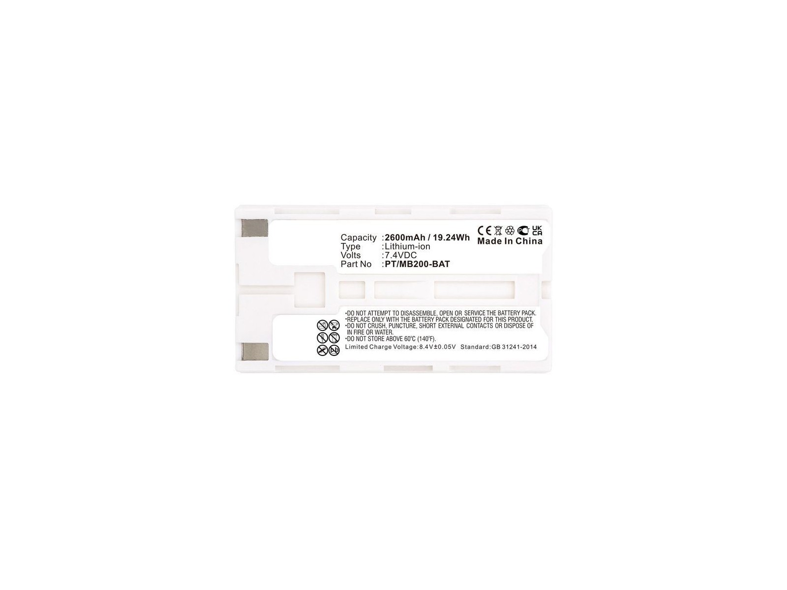 MBXPR-BA083 CoreParts Batteria for Portable Printer 19.24Wh Li-ion 7.4V 2600mAh for Sato MB200 MB200i MP350 STM200SL PT/MB200-BA MBXPR-BA083 CoreParts Batteria for Portable Printer 19.24Wh Li-ion 7.4V 2600mAh for Sato MB200 MB200i MP350 STM200SL PT/MB200-BA