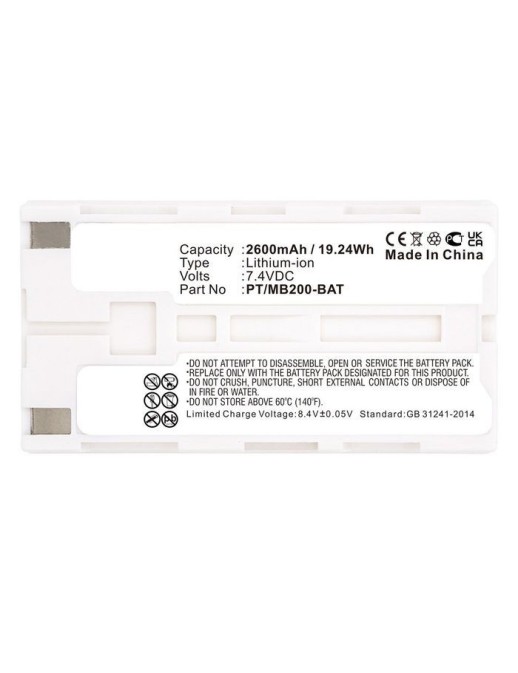 MBXPR-BA083 CoreParts Batteria for Portable Printer 19.24Wh Li-ion 7.4V 2600mAh for Sato MB200 MB200i MP350 STM200SL PT/MB200-BA