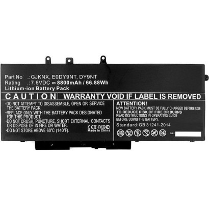 MBXDE-BA0145H CoreParts Laptop Batteria for Dell 62.3Wh Li-Pol 7.6V 8200mAh Latitude 14 5491 15 5591 5280 5290 5480 5490 5495 55