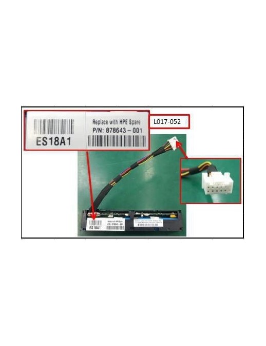 878643-001 Hewlett Packard Enterprise Smart Storage Batteria with 96W power capacity 145mm cable length compatible with HPE ProL