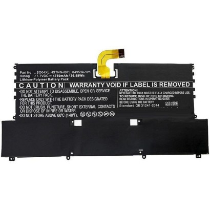MBXHP-BA0244 CoreParts Laptop Batteria for HP 35Wh Li-Pol 7.7V 4550mAh Black for HP Notebook Laptop F1D61EAABD Spectre 13(2016) 