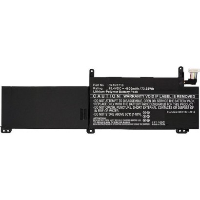 MBXAS-BA0223 CoreParts Laptop Batteria for Asus 73.92Wh Li-Pol 15.4V 4800mAh Black for Asus Notebook Laptop GL703GM GL703GM-0051