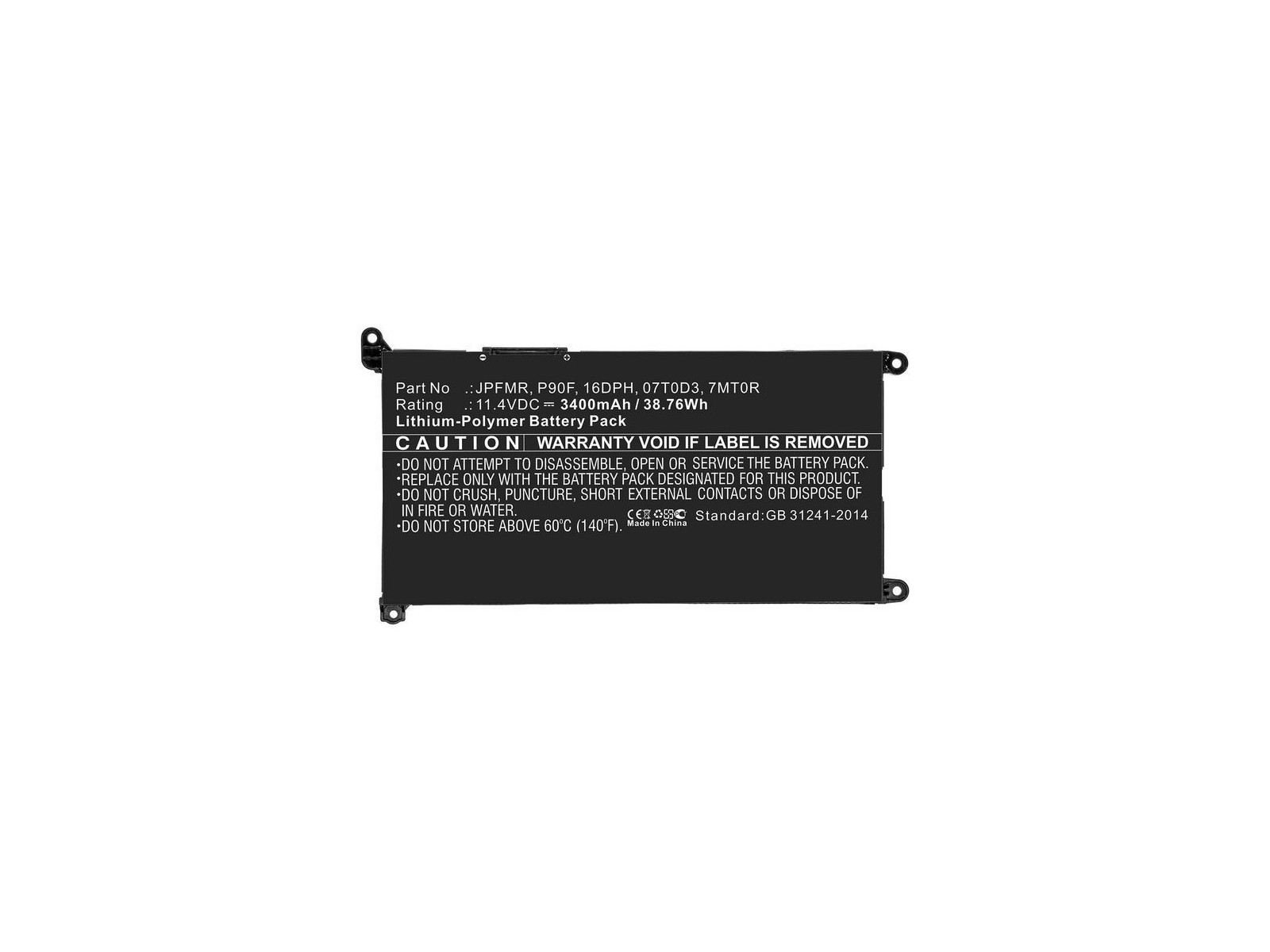MBXDE-BA0219 CoreParts Laptop Batteria for Dell 41Wh Li-Pol 11.4V 3600mAh Black for Dell Notebook Laptop Chromebook 3400 Chromeb MBXDE-BA0219 CoreParts Laptop Batteria for Dell 41Wh Li-Pol 11.4V 3600mAh Black for Dell Notebook Laptop Chromebook 3400 Chromeb
