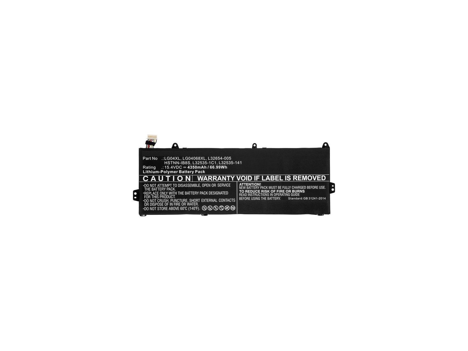 MBXHP-BA0243 CoreParts Laptop Batteria for HP 66.99Wh Li-Pol 15.4V 4350mAh Black for HP Notebook Laptop Pavilion 15-cs1001la Pav MBXHP-BA0243 CoreParts Laptop Batteria for HP 66.99Wh Li-Pol 15.4V 4350mAh Black for HP Notebook Laptop Pavilion 15-cs1001la Pav