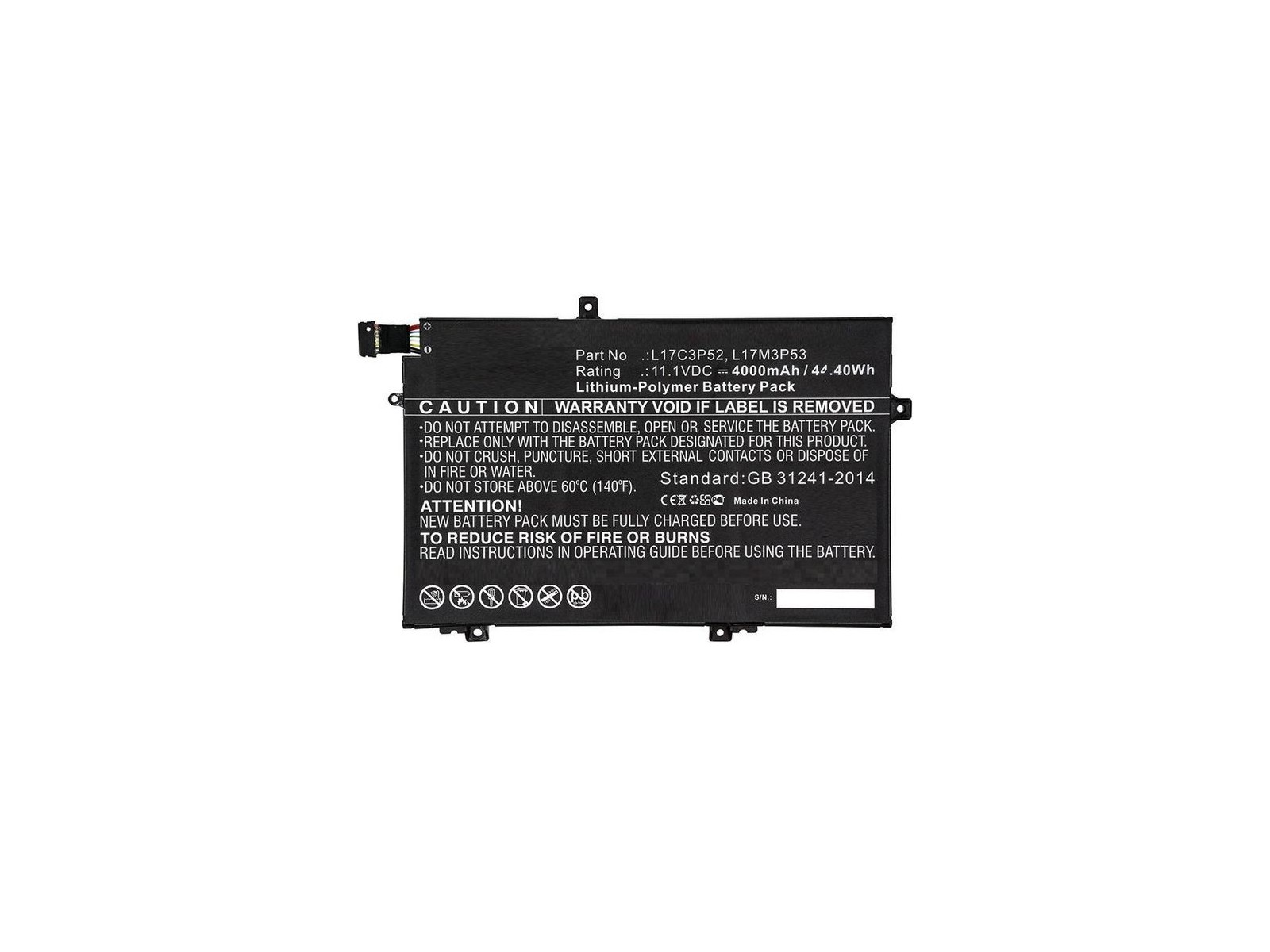 MBXLE-BA0130 CoreParts Laptop Batteria for Lenovo 44Wh Li-ion 11.1V 4000mAh Black 20LS0015UK 20LS0016MH 20LS001WAU 20LSS09C00 Th MBXLE-BA0130 CoreParts Laptop Batteria for Lenovo 44Wh Li-ion 11.1V 4000mAh Black 20LS0015UK 20LS0016MH 20LS001WAU 20LSS09C00 Th