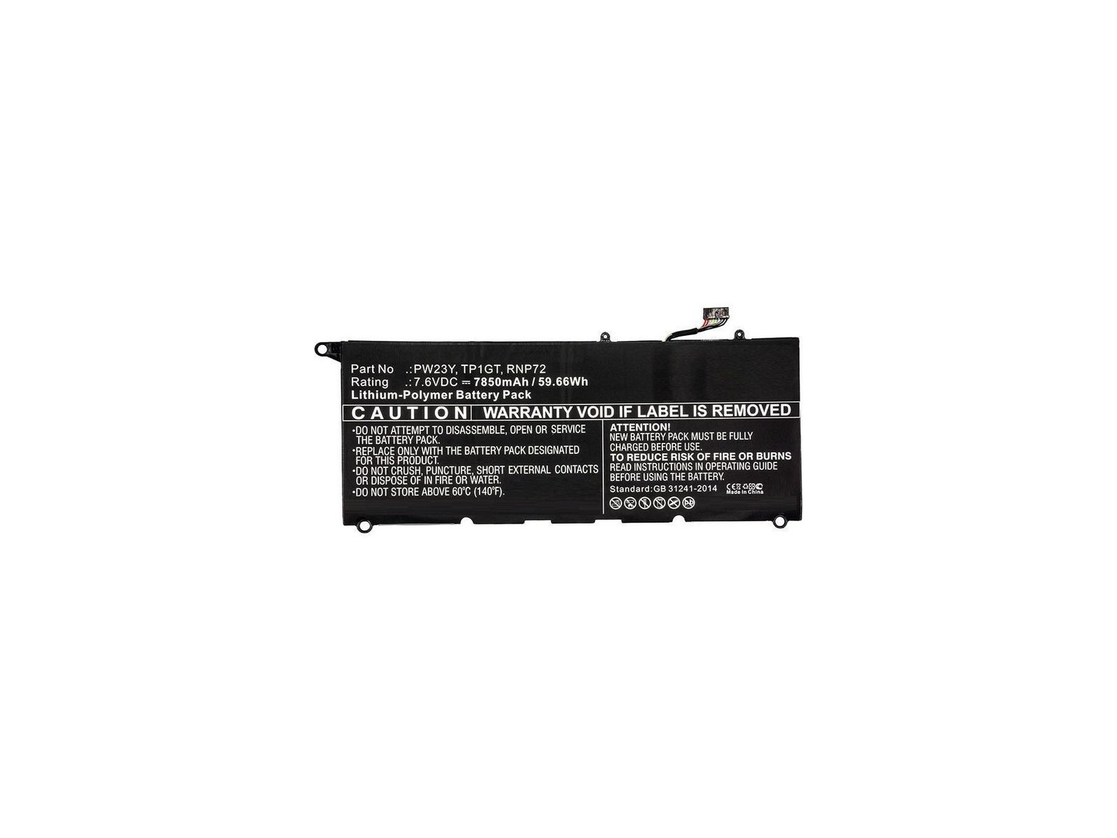MBXDE-BA0116 CoreParts Laptop Batteria for Dell 46Wh Li-Pol 7.6V 6100mAh Black XPS 13 9360 XPS 13 9360-D1605G 0RNP72 PW23Y RNP72 MBXDE-BA0116 CoreParts Laptop Batteria for Dell 46Wh Li-Pol 7.6V 6100mAh Black XPS 13 9360 XPS 13 9360-D1605G 0RNP72 PW23Y RNP72