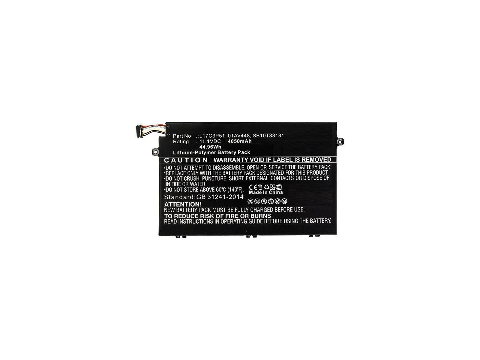 MBXLE-BA0217 CoreParts Laptop Batteria for Lenovo 40W Li-ion 11.1V 3.6Ah Lenovo ThinkPad E14 E15 E490 E580 01AV448 L17C3P51 SB10 MBXLE-BA0217 CoreParts Laptop Batteria for Lenovo 40W Li-ion 11.1V 3.6Ah Lenovo ThinkPad E14 E15 E490 E580 01AV448 L17C3P51 SB10